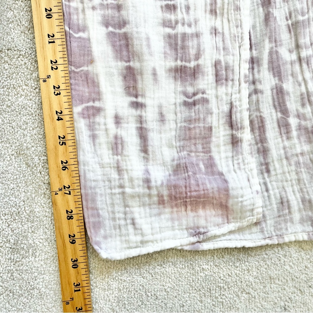 STARK X PURPLE/WHITE SIDE SLIT PANTS SIZE MEDIUM BOHO CHIC BEACH SUMMER - Picture 10 of 11